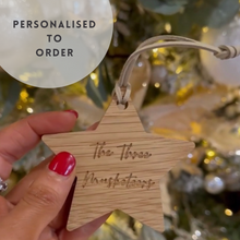 Load image into Gallery viewer, Personalised Christmas Star