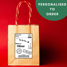 Load image into Gallery viewer, Personalised Nice List Santa Delivery Stickers
