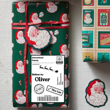 Load image into Gallery viewer, Personalised Nice List Santa Delivery Stickers