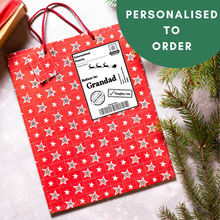 Load image into Gallery viewer, Personalised Naughty List Santa Delivery Stickers