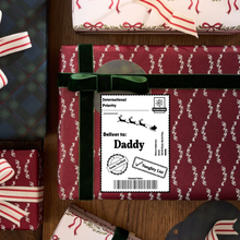 Load image into Gallery viewer, Personalised Naughty List Santa Delivery Stickers