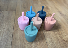 Load image into Gallery viewer, Silicone Straw and Open Cup