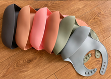 Load image into Gallery viewer, Silicone Baby and Toddler Bib