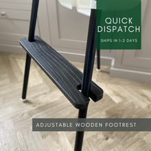 Load image into Gallery viewer, IKEA Antilop Adjustable Wooden Footrest, Black Ash Wood, Handmade in UK