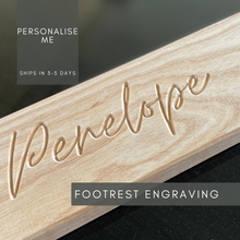 Load image into Gallery viewer, Add Footrest Engraving
