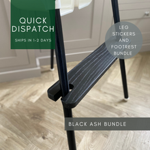 Load image into Gallery viewer, Black Ash Footrest and Leg Stickers Bundle
