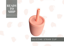 Load image into Gallery viewer, Silicone Straw and Open Cup