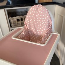 Load image into Gallery viewer, Waterproof and Wipeable Peony Pink Dotty Print