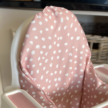 Load image into Gallery viewer, Waterproof and Wipeable Peony Pink Dotty Print