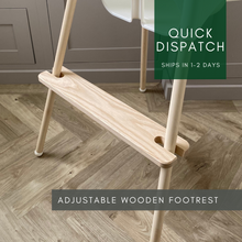 Load image into Gallery viewer, IKEA Antilop Adjustable Wooden Footrest, Untreated Ash Wood, Handmade in UK