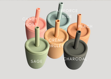 Load image into Gallery viewer, Silicone Straw and Open Cup