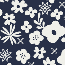 Load image into Gallery viewer, Waterproof and Wipeable Navy Meadow Print