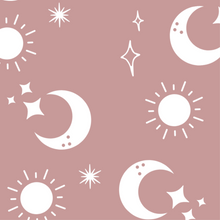 Load image into Gallery viewer, Waterproof and Wipeable Coral Sun and Moons Print