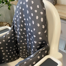 Load image into Gallery viewer, Waterproof and Wipeable Charcoal Dotty Print