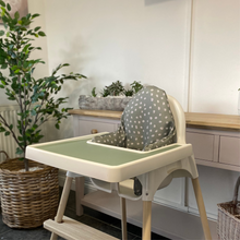 Load image into Gallery viewer, Waterproof and Wipeable Sage Dotty Print