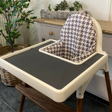 Load image into Gallery viewer, Waterproof and Wipeable Charcoal Houndstooth Print