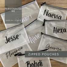 Load image into Gallery viewer, Personalised Zipped Pouches