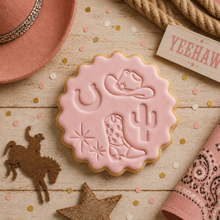 Load image into Gallery viewer, Rodeo Theme Biscuit Stamp &amp; Cutter Set
