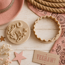 Load image into Gallery viewer, Rodeo Theme Biscuit Stamp &amp; Cutter Set
