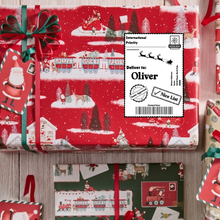 Load image into Gallery viewer, Personalised Nice List Santa Delivery Stickers
