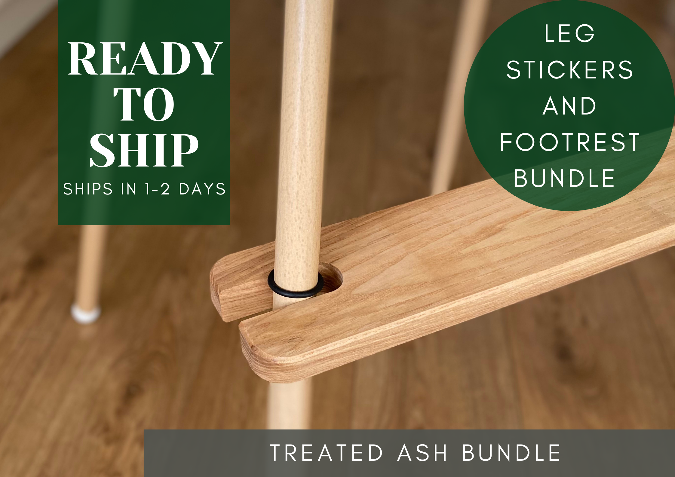 Foot Rest Sticker Treated Ash Footrest and Leg Stickers Bundle – Print-a-Boodle