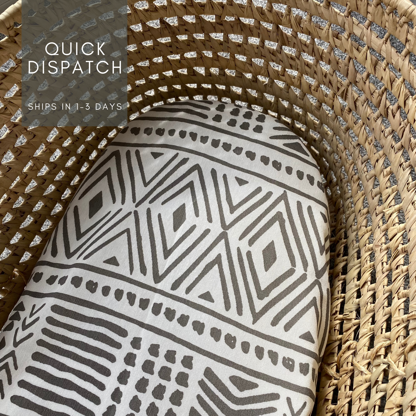 Grey Mudcloth Print