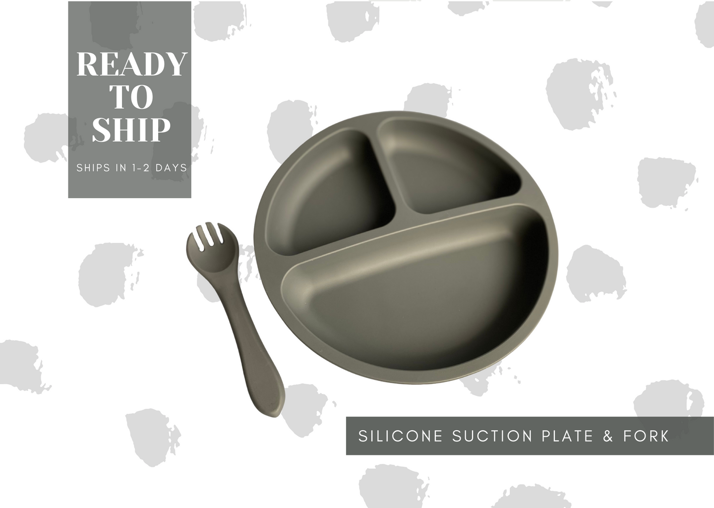Silicone Suction Plate and Fork