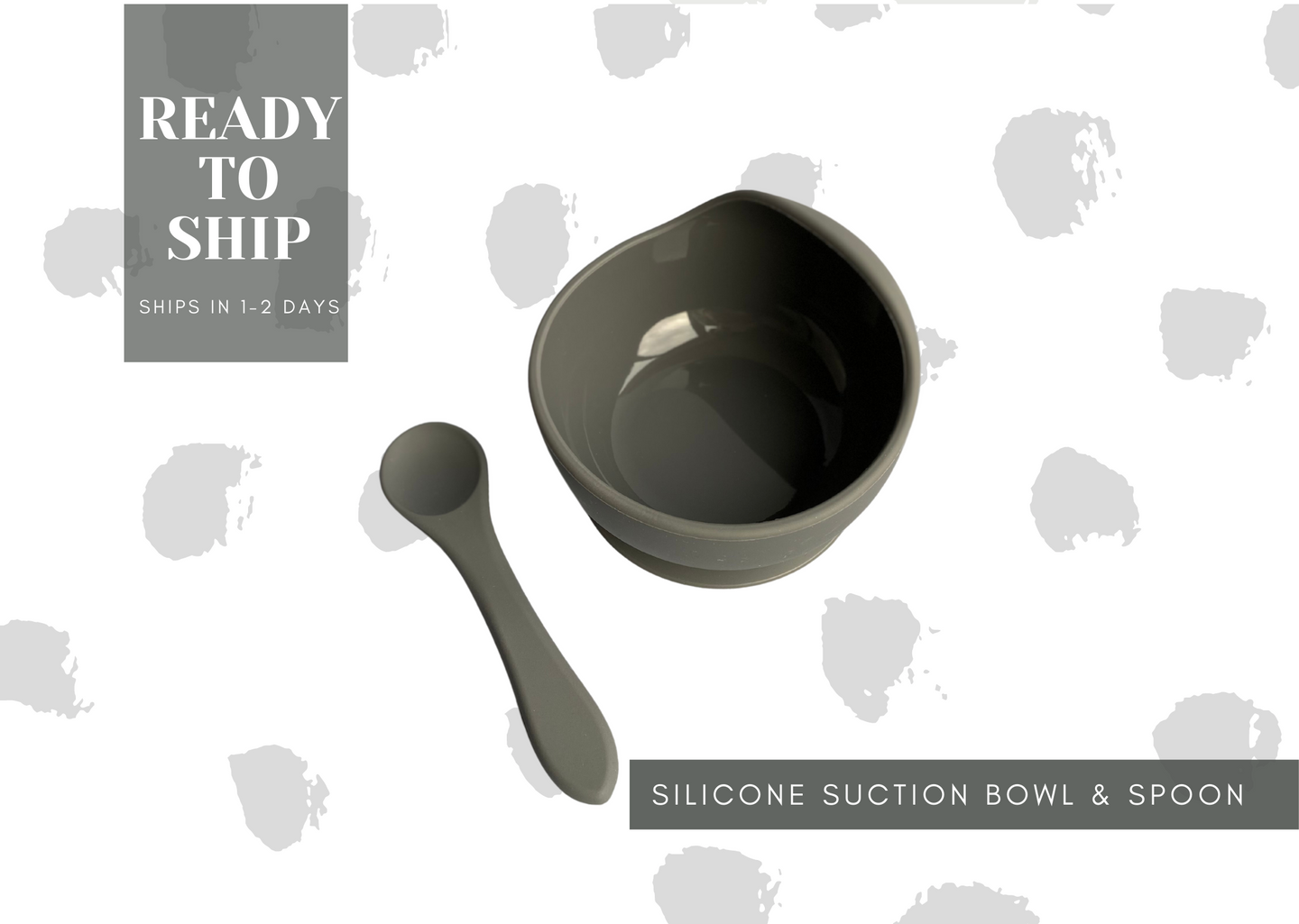 Silicone Suction Bowl and Spoon