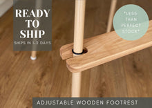 Load image into Gallery viewer, ***Less Than Perfect***, Antilop Adjustable Wooden Footrest, Ash Wood, Handmade in UK

